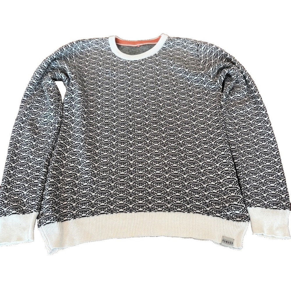 Komodo organic cotton tercel pullover women's sweater sz small crop geometrric
